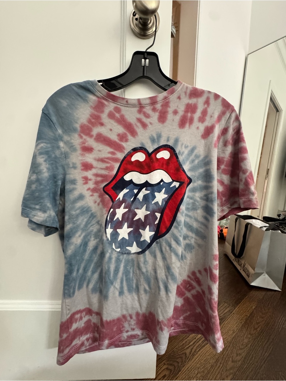 Tie-Dye vintage band Rolling Stones Tshirt large